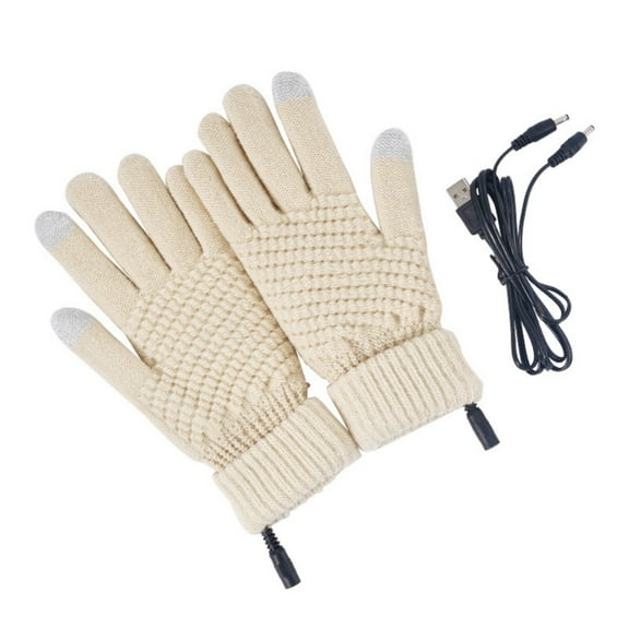 Heated Gloves USB Powered Washable Soft for Men Women Indoor Outdoor Work Cold