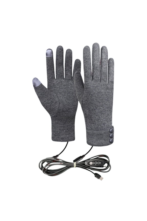 Heated Gloves USB Rechargeable Fingerless Hand Warmers, Smart Heating Winter Gloves Breathable Comfortable Design, Warm Thermal Gloves for Outdoor Sports Cycling Camping Work Use