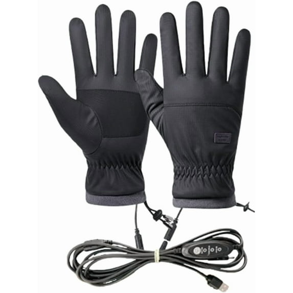 Heated Gloves USB Rechargeable Hand Warmers, Touchscreen Compatible Thermal Gloves with 3 Temperature Settings, Waterproof Windproof Electric Gloves for Skiing, Hiking, Outdoor Work