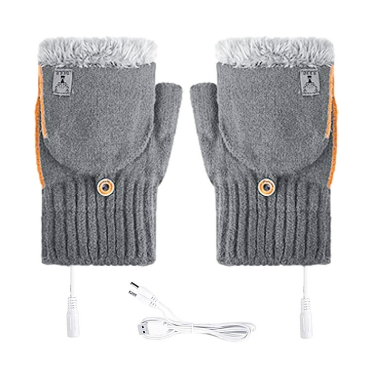 Heated Gloves Unisex Mitten USB Rechargeable Hand Full Half Finger