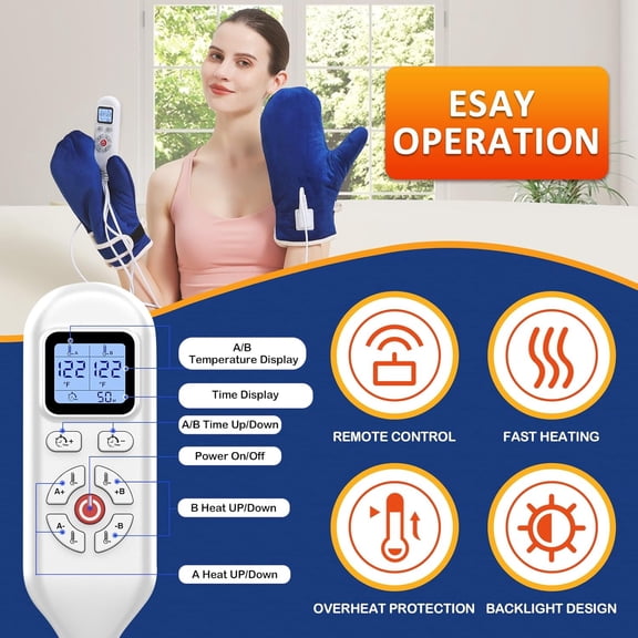 Heated Gloves for Arthritis Pain Relief with Adjustable Temperature and Timer