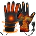 thumbnail image 1 of Heated Gloves for Men Women - 3 Heat Settings Touchscreen Warming Gloves, Windproof Breathable Gloves for Climbing Hiking Cycling Camping, 1 of 8