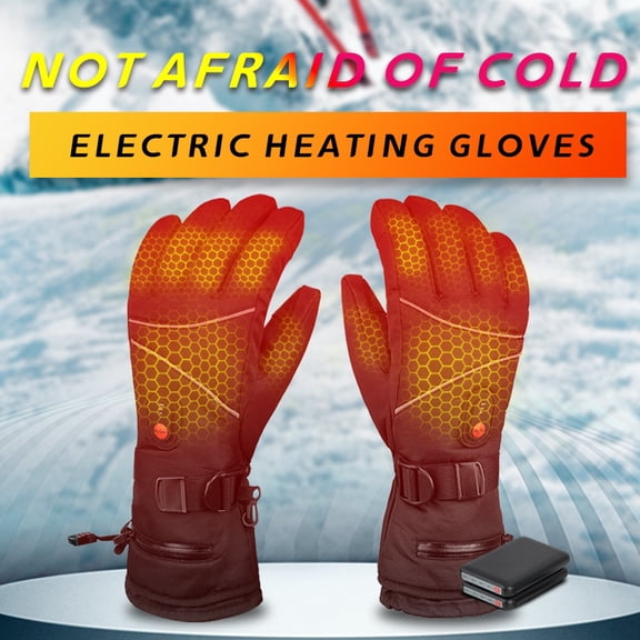 Heated Gloves for Men Women, Rechargeable Battery Heated Winter Gloves for Skiing, Hiking