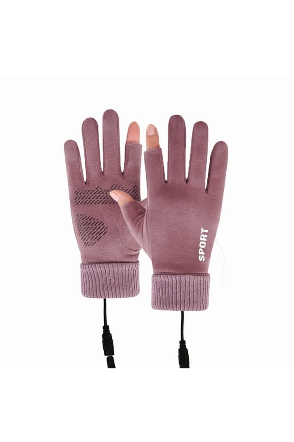 Heated Gloves for Men & Women, USB Fast Heating Hand Warmers for Winter Skiing Cycling Golf Hiking Outdoor Keep Hands Warm, Winter Warm Gloves
