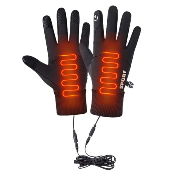 Heated Gloves for Men Women, Waterproof USB Winter Mittens with Touchscreen, Thermal Heating Gloves for Driving, Cycling, Hunting, and Hiking