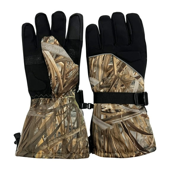 Heated Gloves for Men Women Winter Waterproof Touchscreen 3 Heating Levels Electric Hand Warmer for Skiing Hunting, 8 AA Batteries (Not Included)