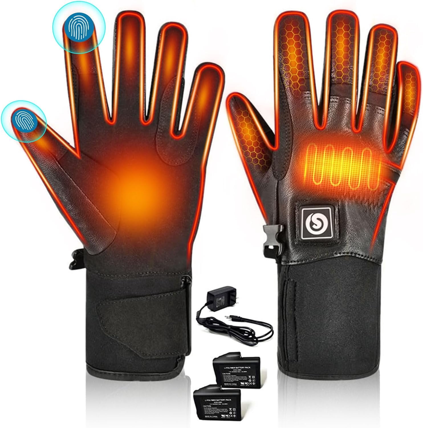 Heated Gloves for Men and Women,Rechargeable Heated Electric Gloves,Suitable for Winter Outdoor Work,Skiing,Cycling,Running,Hiking,etc.