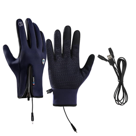 Heated Gloves for Men and Women, Waterproof Touchscreen Winter Mittens, USB-Powered Heating Gloves for Driving, Cycling, Hunting, Hiking Activities