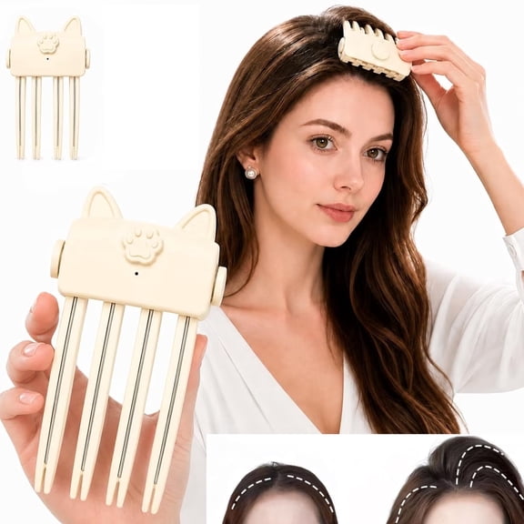 Heated Hair Volume Clip,Electric Volumizing Hair Clips,Root Lifter Comb with 2 Heat Settings for Bangs Styling,Quick Volume Touch-Up