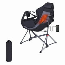 Heated Hammock Swing Chair, Lightweight & Heavy-Duty Folding Camping Chair with Power Bank, Cupholder & Pocket for Outdoor Camping, Picnics, and BBQs (1 Pack)