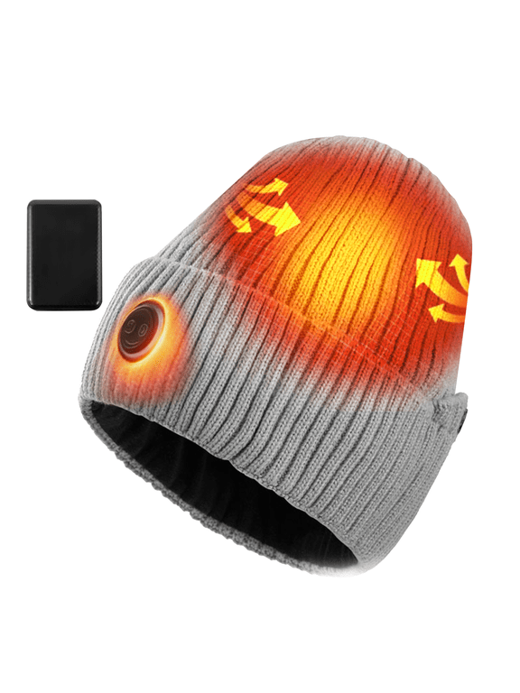 Heated Hat - 3 Temperature Settings, 7000mAh Large Battery, Breathable Stretch Fabric, Ideal for Skiing, Riding, Outdoor Work