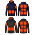 thumbnail image 1 of Heated Hooded Jacket for Men Women USB Charging Electric Body Warmer Heated Hoodie Jacket Hooded Heating Warm Jacket, 1 of 5