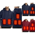 thumbnail image 1 of Heated Hoodie For Men 5 Warming Sweatshirt With Adjustable Temperature Cozy Winter Pullover For Daily Wear Men Cotton Fleece Hooded Sweatshirt, 1 of 9