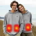 thumbnail image 1 of Heated Hoodie For Men Women Casual Solid Color Drawsting Hoodies Unisex USB Electric Heated Sweatshirt Winter Clothes, 1 of 6