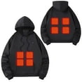 thumbnail image 1 of Heated Hoodie Swearshirts for Women&men 8 Zones Heating Winter Warm Long Sleeve Pullover Sweatshirt Tops Unisex (L, Black), 1 of 8