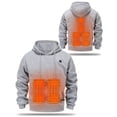 thumbnail image 1 of Heated Hoodie for Men Women Heated Hood Sweatshirt Unisex USB Electric Heating Jacket Winter Clothes No Battery Gray 3XL, 1 of 2
