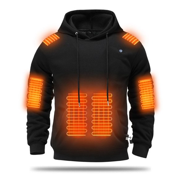 Heated Hoodie for Men Women USB Powered Multi Zone Heating Pullover