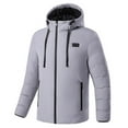 thumbnail image 1 of Heated Hoodies For Men Pullover Long Sleeve 9 Heat Zones Usb Electric Heating Sweatshirt Outdoor Warm Pullover Tops Fall Winter Loungewear Outfits Clothes No Battery Grey XXXXXL, 1 of 1