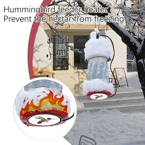 Heated Hummingbird Feeder Hummingbird Feeder Heater – Heated Hummingbird Feeder for Winter, Heated Hummingbird Feeders for Outdoors Peel and Stick Warmer(color)
