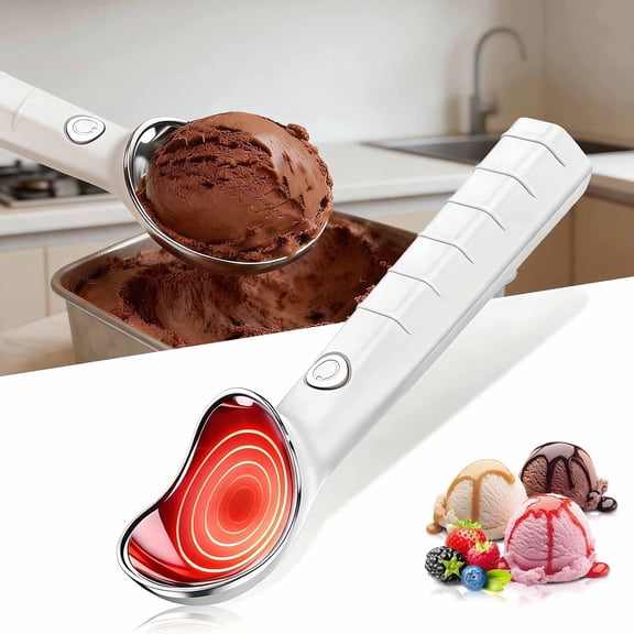 Electric Heated Ice Cream Scoop, 40-Second Fast Heating, 2000mAh Rechargeable for Ice Cream and Gelato