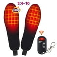 thumbnail image 1 of Heated Insoles, Heated Insoles Rechargeable, Foot Warmers with 3 Heating Levels, for Men and Women, Skiing, Hunting, Hiking, Camping, Outdoor Winter Use, Washable and Trimmable(Black，S 4-10), 1 of 9