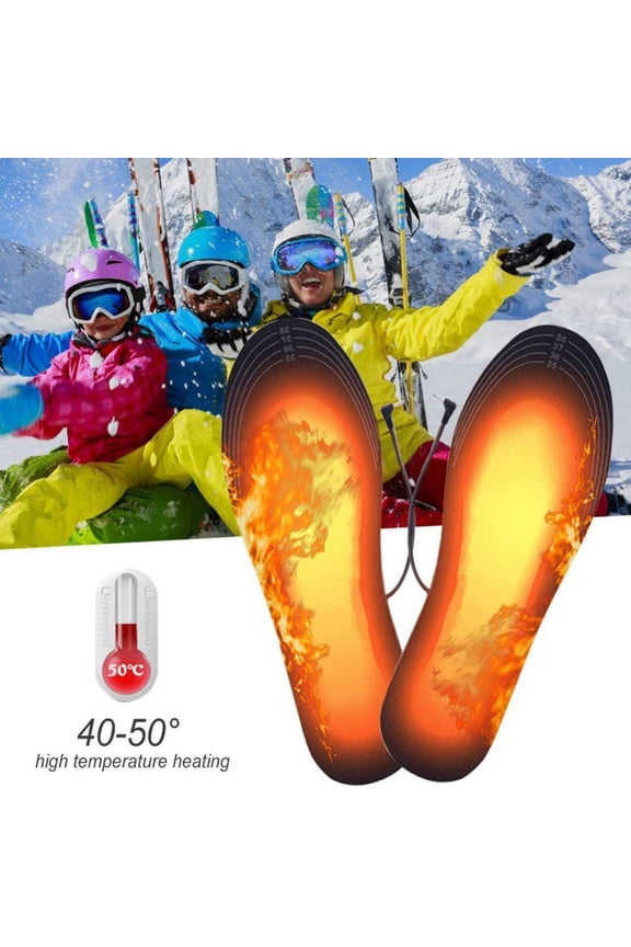 Heated Insoles,Heated Shoes Boot Insoles for Men Women,Winter USB-Charging Warm Shoe Insole,Rechargeable Washable Heating Cuttable Insole for Hunting,Climping,Skiing,Fishing,Hiking,Size 35-46