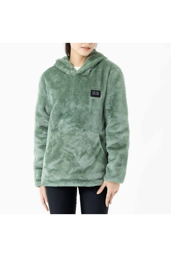 Heated Jacket for Men Women USB Intelligent Constant Temperature Heated Jackets Winter Body Warmer Waterproof Zipper Hooded Coat for Outdoor Camping Riding Unisex (No Battery) Green XXXL