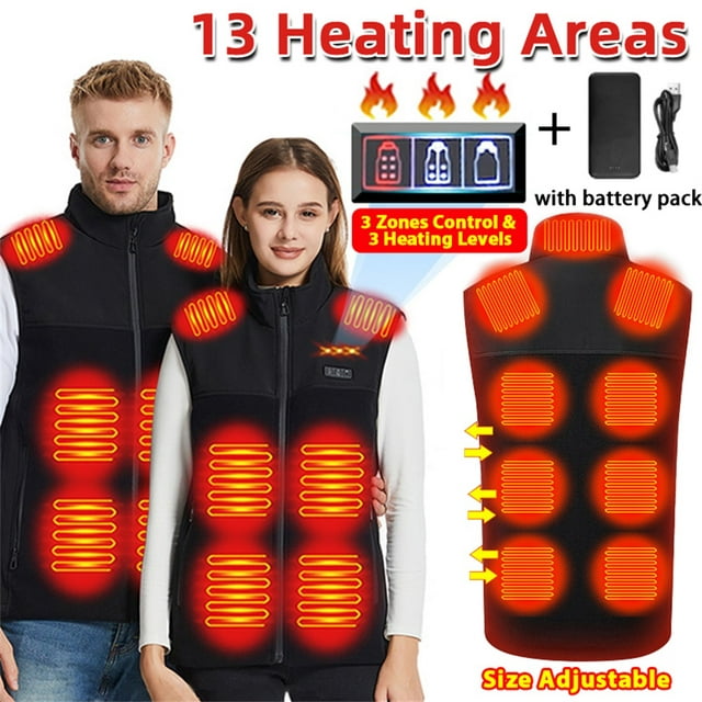 Heated Jacket for Men Women, Heated Vest with Battery Pack Winter ...