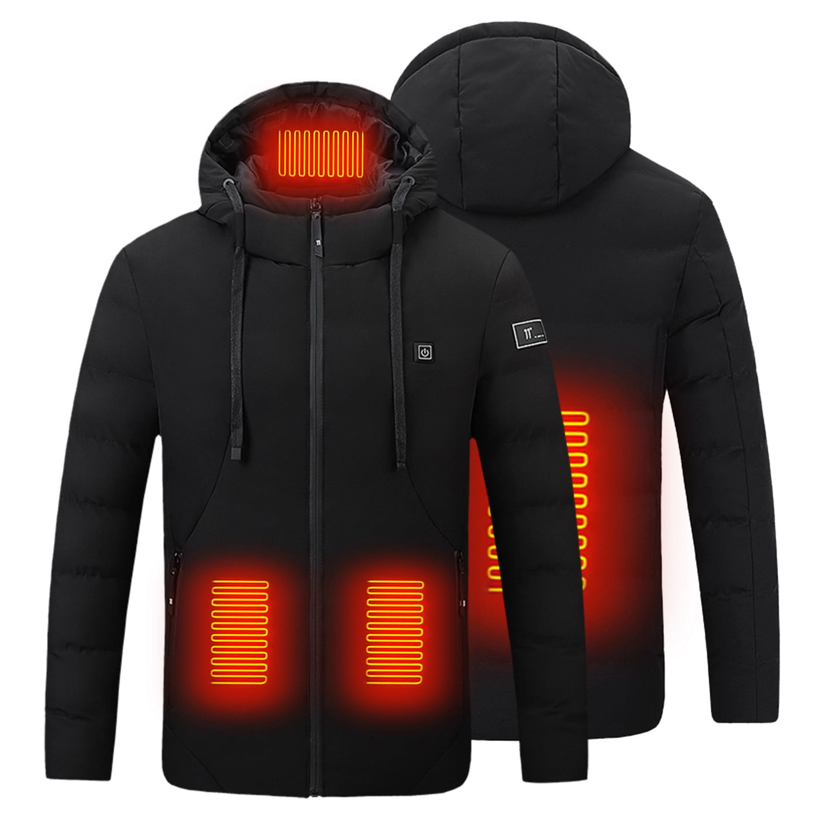 Heated Jacket, Unisex Outdoor Warm Clothing Heated Hoodie For Riding Skiing  Fishing Charging Zip Heating Coat 