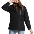 thumbnail image 1 of Heated Jacket for Women Fast Warm Up 3 Zone Usb Charging Detachable Hood Solid Color Windproof Puffer Jacket Long Sleeve Zip Up Coat Womens Jacket, 1 of 8