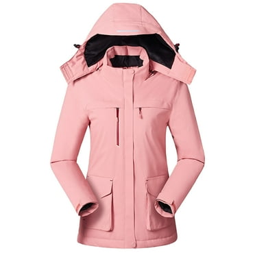 Heated Jacket for Women Women Outdoor Plush Heat Jacket USB Charging Heating Warm Mountaineering Clothes Long Sleeve Tops Winter Outdoor Soft Electric Heating Coat