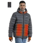 ORRNIKKO Heated Jacket for Men, Men's Heated Jacket,12V 20000mAh Battery, Heated Cuffs, Heated Winter Coat, Electric Heating Jacket, Lightweight Black 2XL