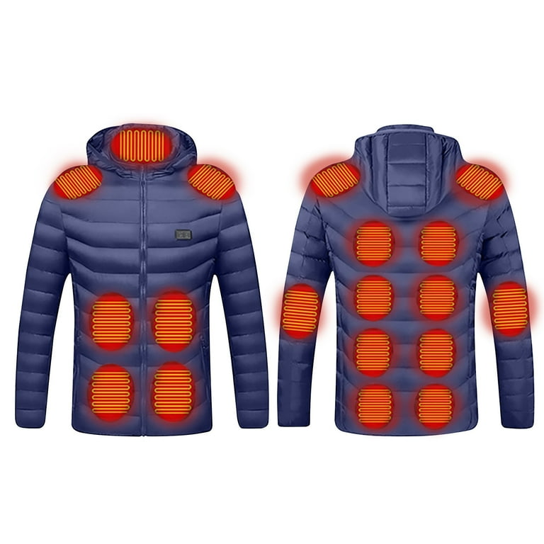FAVIPT 2024 Heated Jacket for Men Women Soft Shell Electric Heating Jackets 19 Heating Zones Heated Coat Winter Warm Coats Clearance Sale Walmart