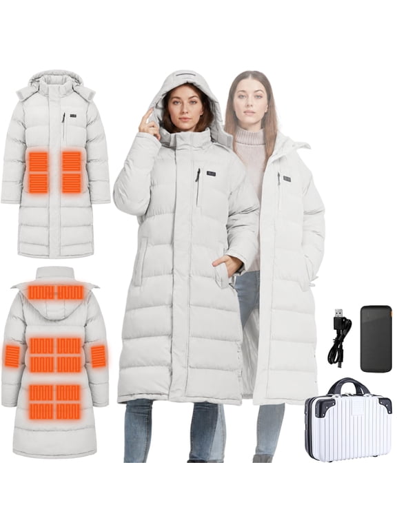 Heated Jacket for Women with 10000mAh Battery Pack Electric Heated Jacket for Women 3 Temperature Levels Outdoor Hiking
Long Winter Coats