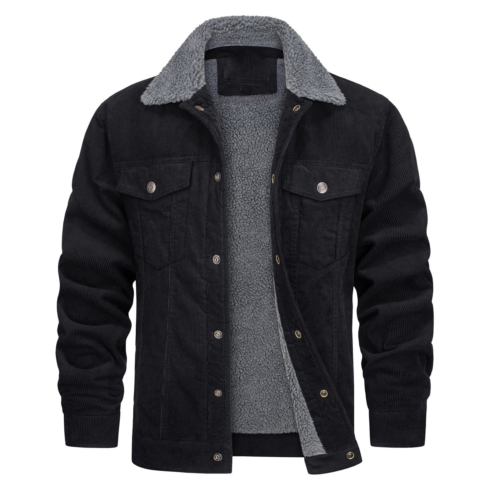 Heated Jackets For Men Fashion Solid Pocket Cardigan Button Sweater ...
