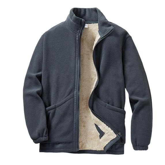 Heated Jackets For Men Fleece Warm Thickened Soft Lined Outer Lightweight Comfortable Puffer Jacket Men,Grey,2XL