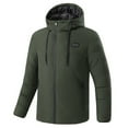 thumbnail image 1 of Heated Jackets for Men 11Heat Zones Usb Fast Warm Up Hooded Jacket Long Sleeve Zip Up Tops Cold Weather Requires A Separate Power Bank (Not Included) Men Jacket Casual, 1 of 2