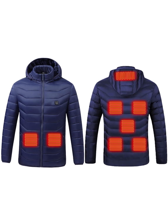 Heated Jackets for Men and Women Sevevn USB Intelligent Constant Temperature Heated Windproof Plus Size Coat For Men And Women Winter 8 Heated Jacket Coat