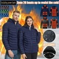 thumbnail image 1 of Heated Jackets Men Women Windproof Plus Size 26 Heated Jacket Coat USB Intelligent Constant Temperature Heated Coat Outerwear Black L, 1 of 10