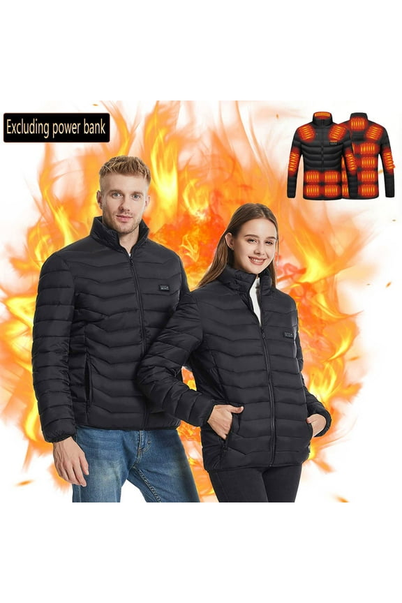 Heated Jackets for Women Zip Up Usb Smart Heating Stand Collar Puffer Jacket with Pockets 21 Heating Zones Warm Quilted Coat 2025 Winter Thermal Outerwear