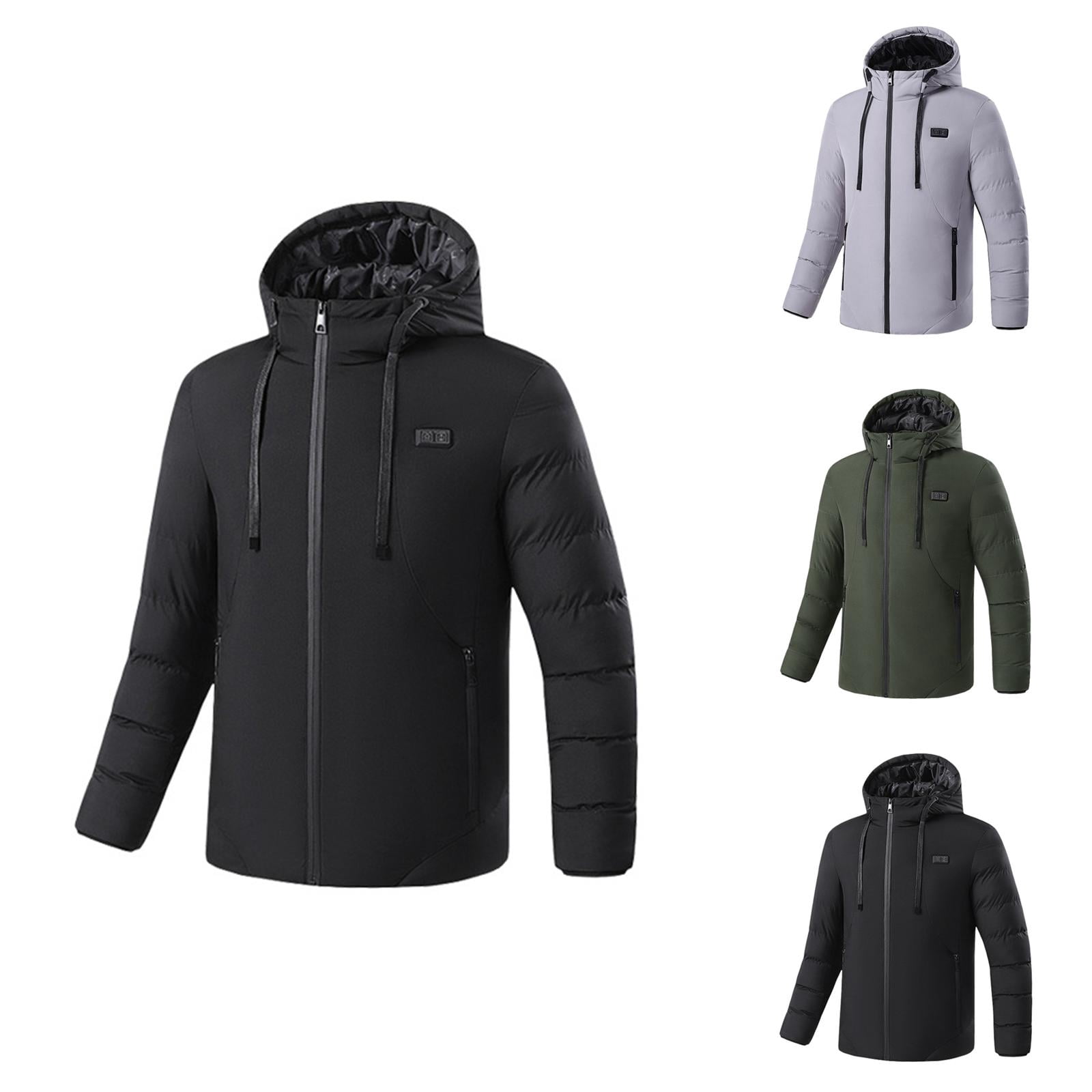 Up Jacket Heated Jackets for Men 11 Heating Zones Zip Up Heated Hoodie with ...