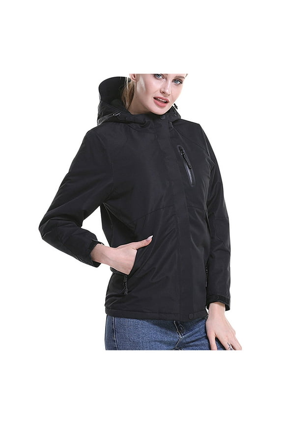 Heated Jackets for Men Women Outdoor Plush Three Places Heat Jacket USB Charging Heating Warm Mountaineering Clothes Long Sleeve Tops