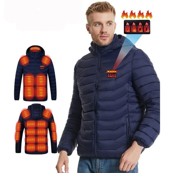 Heated Jackets for Women Men Outdoor Heating Puffer Coat Lightweight Pockets Heated Coat Winter Outfits