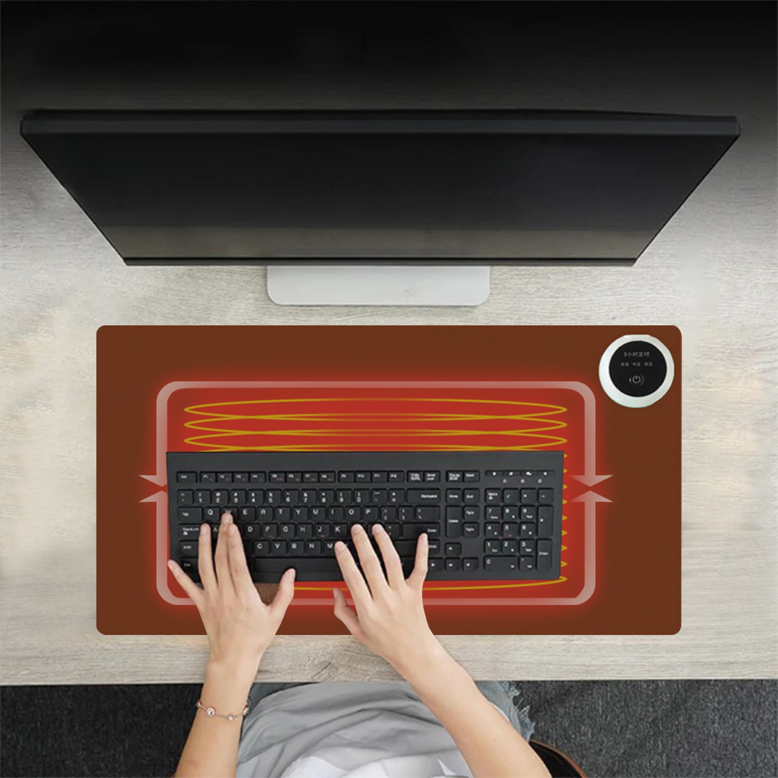 Heated Keyboard Mat Heated Desk Pad For Keyboard And Mouse Large Mouse