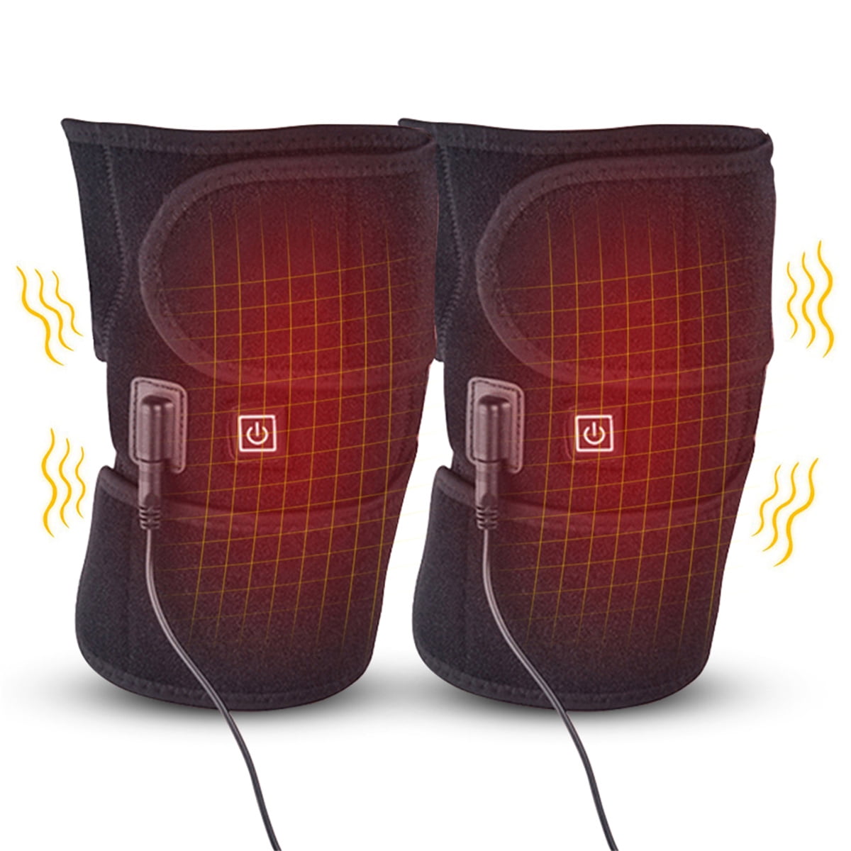 Darshion Heated Knee Brace Wrap - 2 PACK Heating Pads for Knee, Fast Heating Electric Heat Pad, 3 Adjustable Temp, for Knee Pain Relief, Knee Fatigue, Arthritis