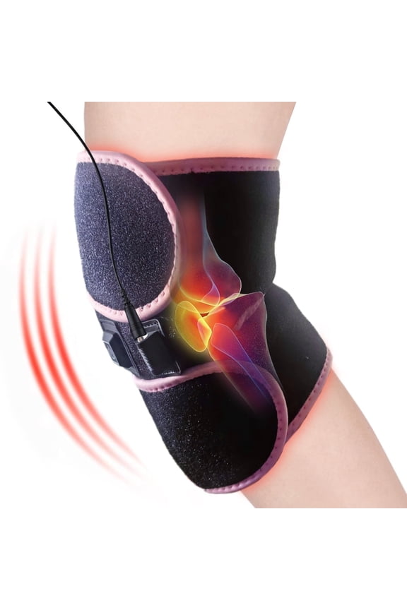 Heated Knee Brace Wrap, 3 Adjustable Temperature Knee Warmer for Joint Arthritis Pain Relief, Pink