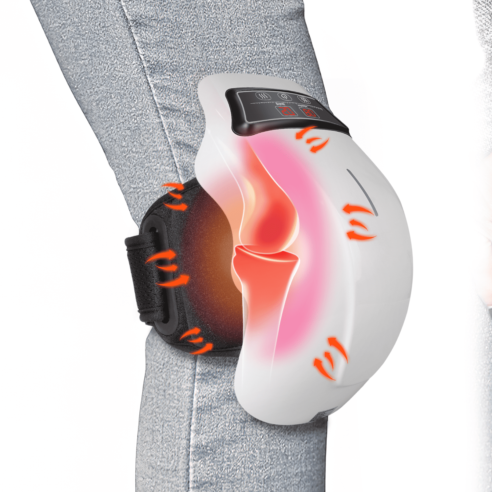 Heated Knee Braces with Adjustable Temperature & Vibration