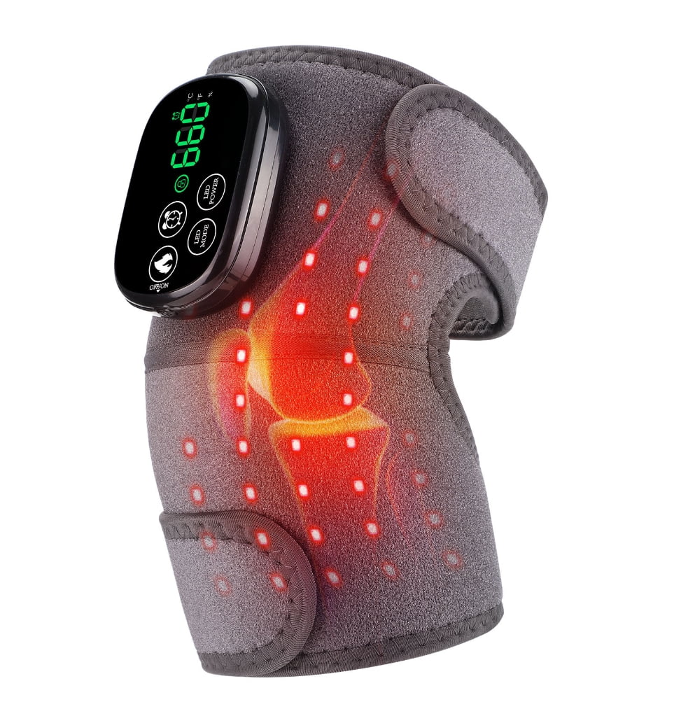 Heated Knee Massager Shoulder Heating Pads Elbow Brace 3 in 1 with Vibration, Cordless Rechargeable Heating Knee Warmers Wrap for Shoulder Elbow Knee Stress Relief