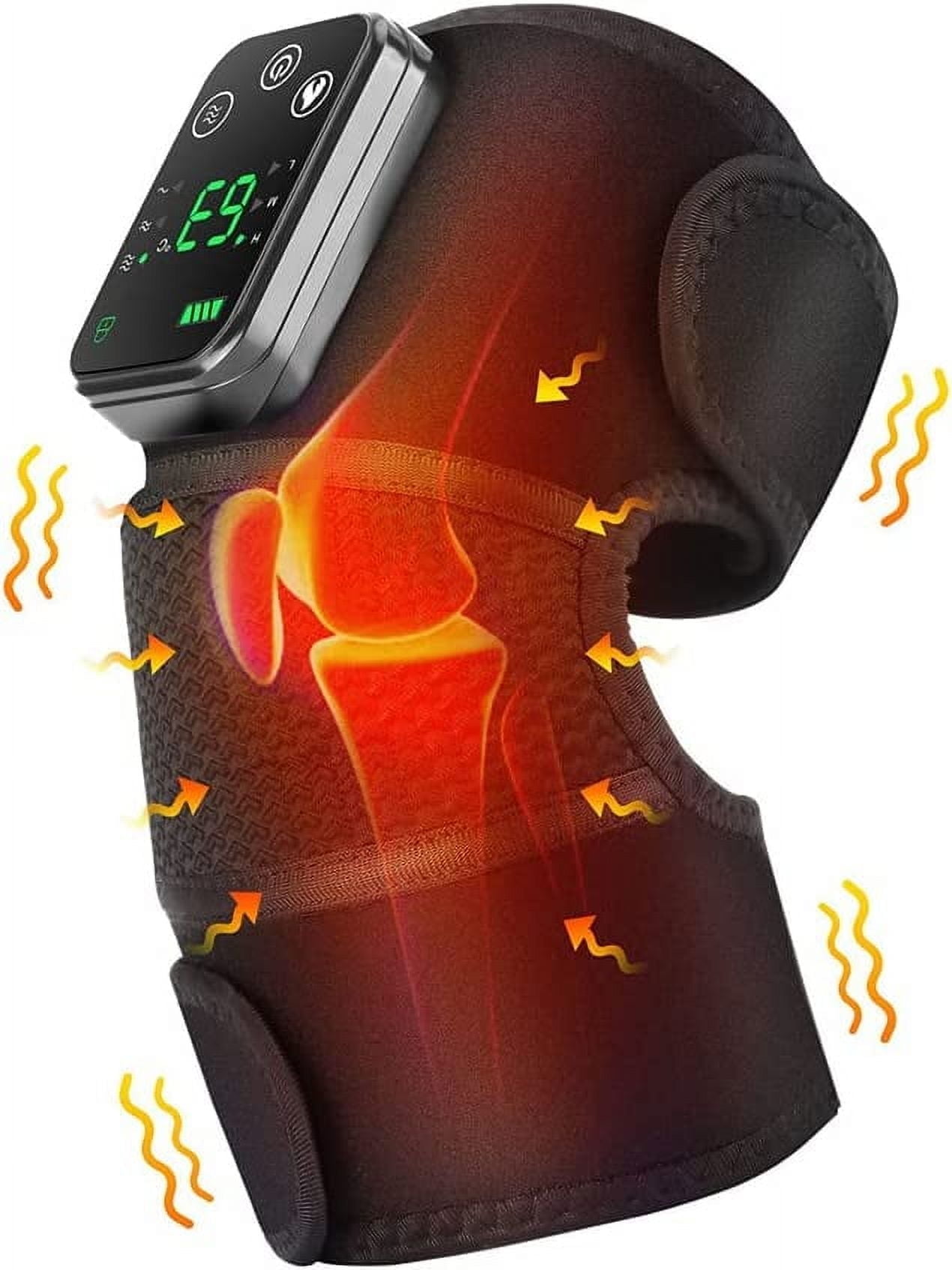 Heated Knee Massager, Shoulder Heating Pads Elbow Brace 3 in 1 with Vibration, Shoulder Elbow Knee Stress Relief
