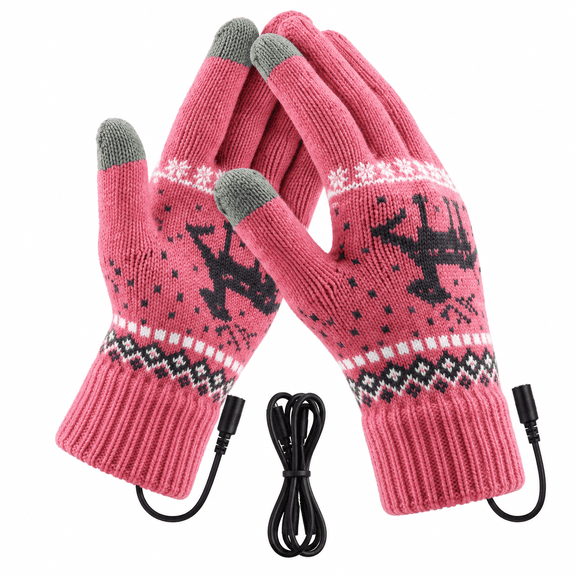 Heated Knit Gloves - USB Powered Winter Hand Warmers